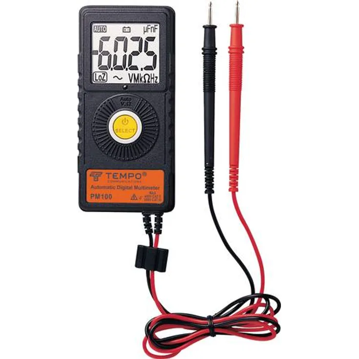 Tempo Communications PM100 Handheld multimeter Digital CAT III 300 V Display (counts): 6000