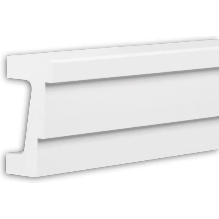 Profhome Decor - Architrav 434102 Fassadenprofil Stuckleiste Außenstuck Modernes Design weiß 2 m