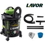 Lavorwash Jocker 1400 S Staubsauger (1400 W, Trocken- und Nasssauger, 20 l, 75 dB, Schwarz, Grün) beutellos 20 Liter