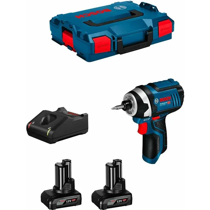 Bosch Professional Drehschlagschrauber GDR 12V-105 (2 x 6,0 Ah + GAL12V-40 + L-Boxx 102)