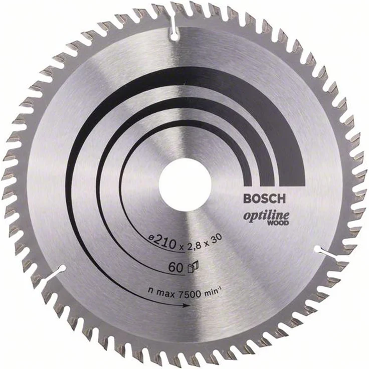 Bosch Professional Kreissägeblatt Optiline Wood (für Holz, 210 x 30 x 2,8 mm, 60 Zähne, Zubehör Kreissäge) – Bild 1