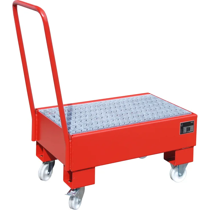 Bauer Fahrbare Auffangwanne AW 60-1 SR, lackiert, Feuerrot
