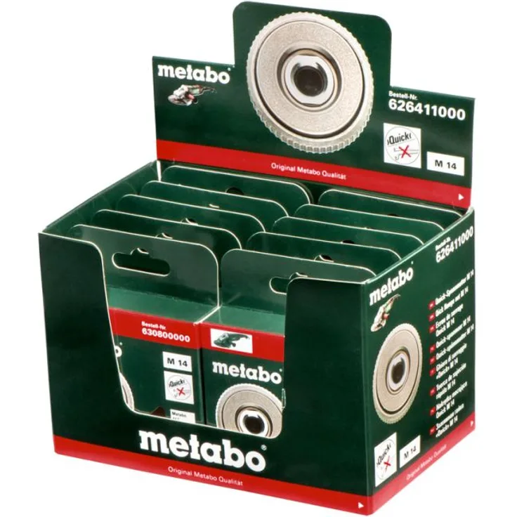 Metabo 10 Quick-Spannmutter M 14 im Display, für alle Winkelschleifer (626411000)