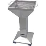 Thüros T3 Säulengrill (TKE42) Holzkohlegrill, für 4-5 Personen, Grillfläche 42 x 42 cm