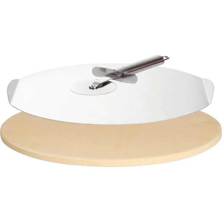 Allgrill Grillzubehör Pizzastein-Set Mehrfarbig, Ø 33 cm
