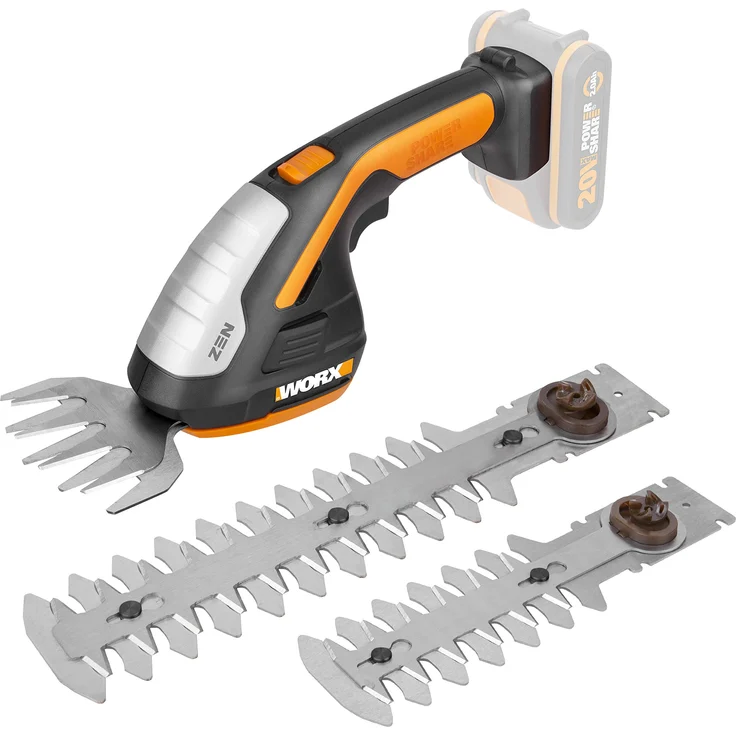 Worx WG801E.9 20V Gras- und Strauchschere WG801E inkl. 3 Verschiedene Messer, ohne Akku und Ladegerät – Bild 1