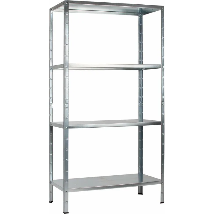 Schulte Regalwelt Lagerregal mit 4 PowerMAX-Fachböden, 180x90x40cm Regalsystem, Steckregal mit einfacher Montage ohne Verschrauben, Traglast je Boden bis zu 65 Kg (bis zu 260 Kg Gesamttraglast)