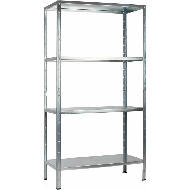 Schulte Regalwelt Lagerregal mit 4 PowerMAX-Fachböden, 180x90x40cm Regalsystem, Steckregal mit einfacher Montage ohne Verschrauben, Traglast je Boden bis zu 65 Kg (bis zu 260 Kg Gesamttraglast)