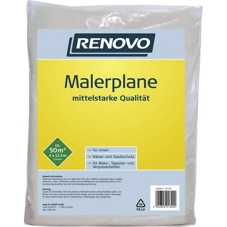 RENOVO Malerplane, 12,5 x 4 m x 30 µm