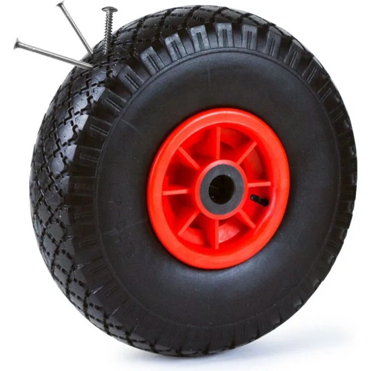 Grafner® Sackkarrenrad Bollerwagenrad 3.00-4 PU Vollgummibereifung FlatFree Kunststoff Felge