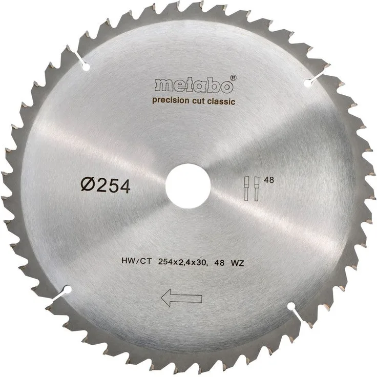 Metabo Sägeblatt precision cut - classic, 216x2,4/1,8x30 Z40 WZ 5°neg - 628652000