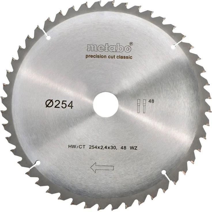 Metabo Sägeblatt precision cut - classic, 216x2,4/1,8x30 Z40 WZ 5°neg - 628652000