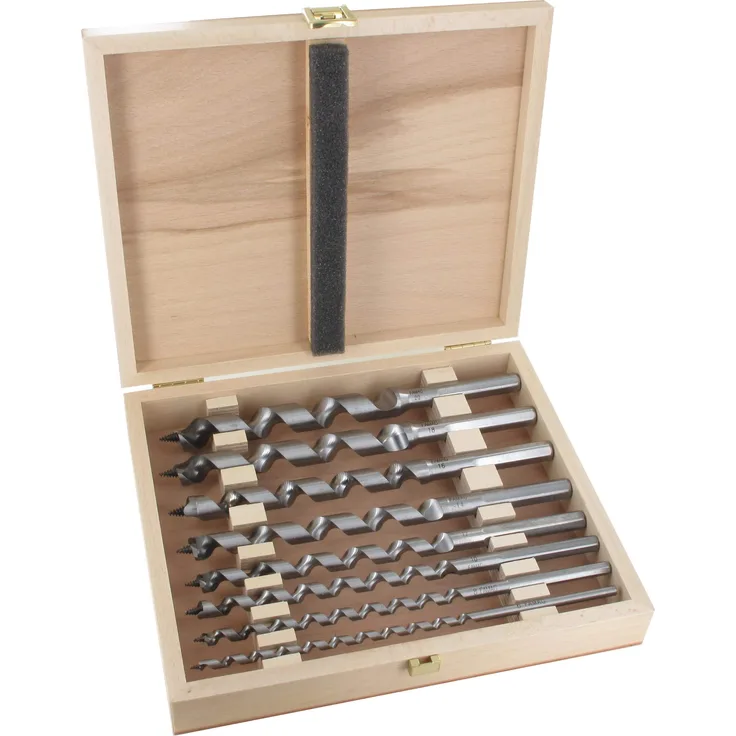Famag Schlangenbohrer Set, Lewis, 8-teilig, Metallbohrer ø 6-20 mm (Länge 235 mm), in Holzbox, 1414200