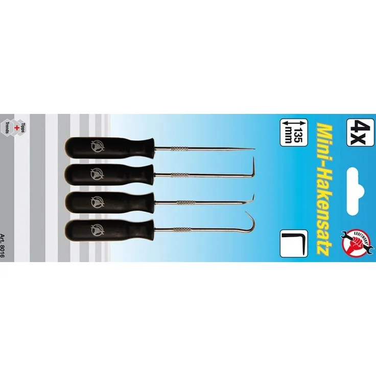 Kraftmann 8016 | Mini-Haken-Satz | 4-tlg.