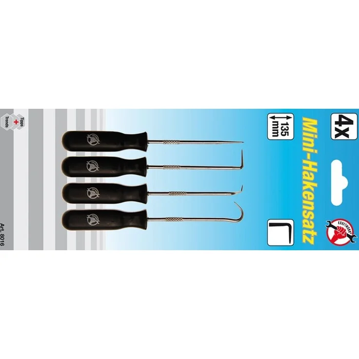 Kraftmann 8016 | Mini-Haken-Satz | 4-tlg. – Bild 1
