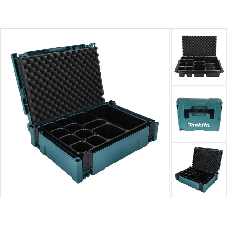 Makita Makpac 1 plus Universaleinsatz Einlage mit 12 Mulden P-83674 für Kleinteile