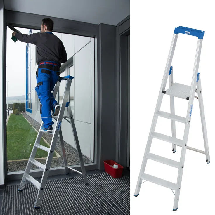 KRAUSE Stabilo Professional Stufen-Stehleiter 5 Stufen 3,20m Arbeitshöhe