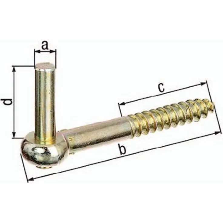 GAH Alberts Kloben z. Einschrauben D.10x115x57x35mm Stahl roh galv. gelb verz. J-Haken GAH