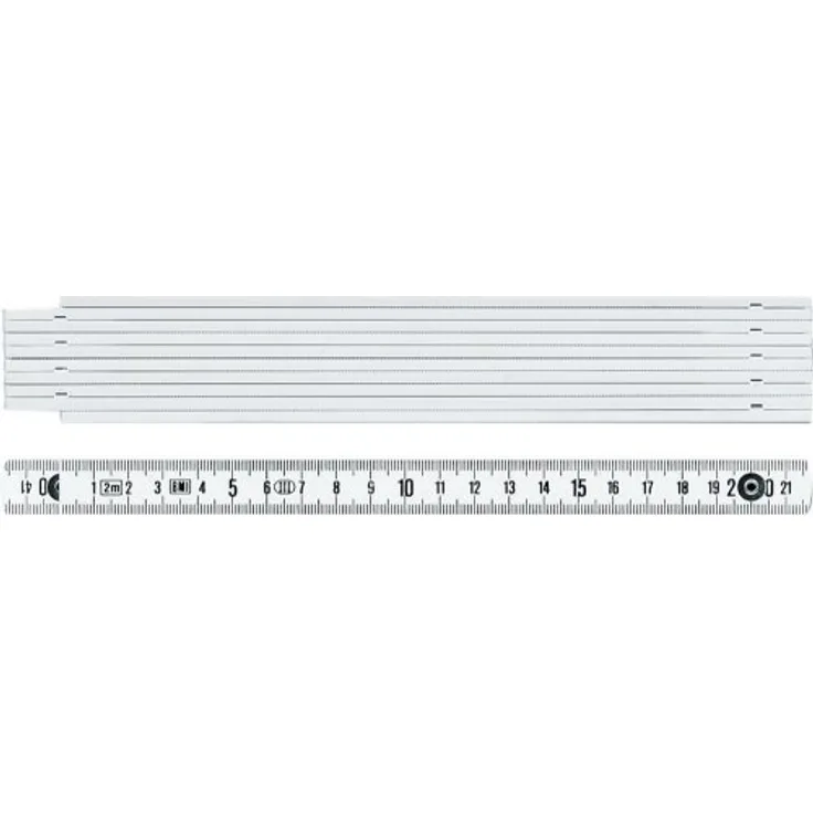 Fortis Gliedermassstab Holz 2m-16mm weiss