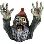 Design Toscano Zombie Gnombie Gothic-Gartenstatue Grabsteinstatue, Polyresin, vollfarbe, 28 cm