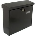 BURG-WÄCHTER Briefkasten mit Öffnungsstopp, A4 Einwurf-Format, EU Norm EN 13724, Verzinkter Stahl, Amsterdam 867 BR, braun