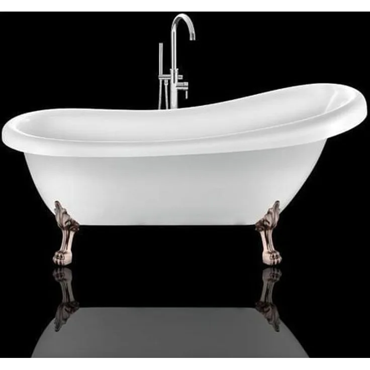 Rogier&mothes - Freistehende Badewanne mit Füßen RICHMOND Löwenfüße ALTKUPFER 171 cm