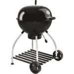 RÖSLE Holzkohle-Kugelgrill No.1 Sport F60, Hochwertiger Kohlegrill mit einstellbarer Luftzufuhr, Deckelscharnier, Deckelthermometer, stabiler Ablage, extra großer Grillfläche und Grillraum