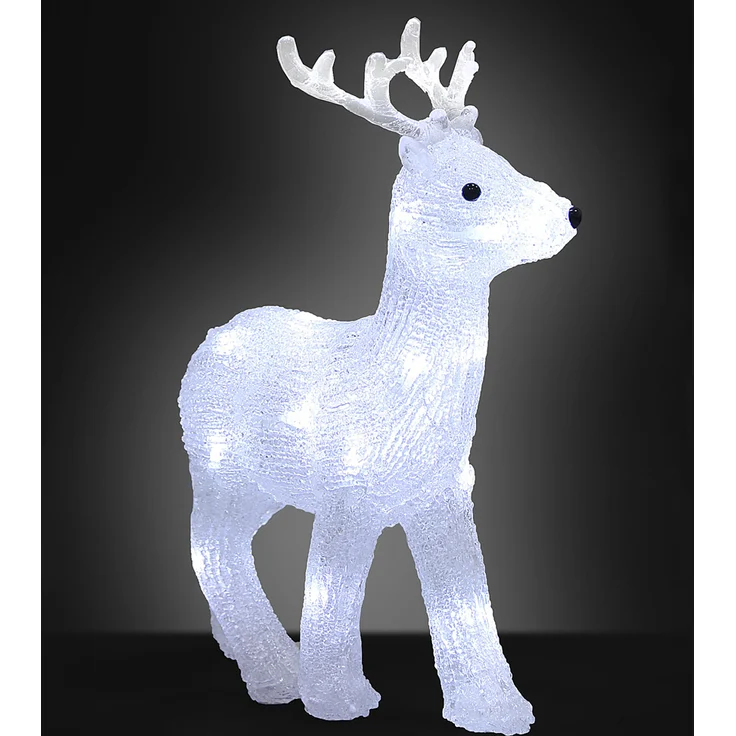 LED Acryl Figur Weihnachtsdekoration Dekofigur Weihnachten Indoor Outdoor Hirsch – Bild 1