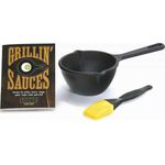 Lodge Logic Grillpinsel mit Schmelztopf, Silikon, 425 ml