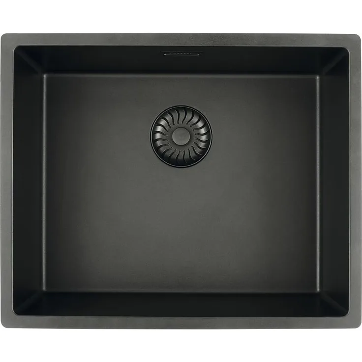 SOLIDO flächenbündige Spüle CAGRPP50BK-FL Black Line, schwarz