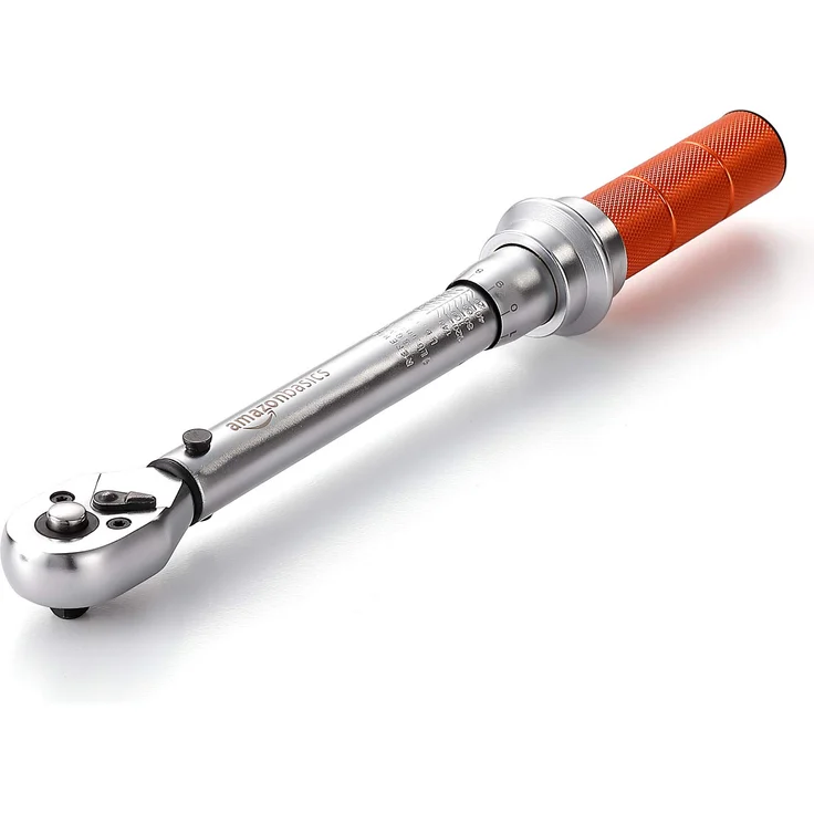 AmazonBasics Einrastender 1-4-Inch-Drehmomentschlüssel, 20-150 in.-lb, 2.5-15 Nm – Bild 1