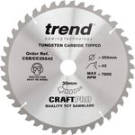 Trend - Craft Sägeblatt Kapp 255mm x 42 Zähne x 30mm - CSB-CC25542