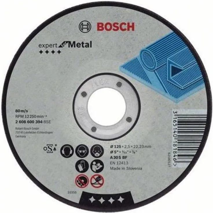 Bosch 2 608 600 394 - Winkelschleifer-Zubehör (12,5 cm, Schwarz, 2,5 mm, 1 Stück(e))