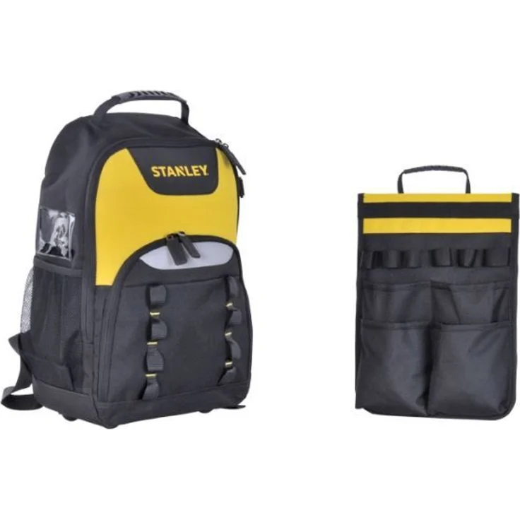 Stanley Werkzeugrucksack (35 x 44 x 16 cm, robustes 600 x 600 Denier Nylon, tragbarer Innenteiler, ergonomischer Rücken, Fronttasche für Zubehör, Extrafach für Elektrowerkzeug) STST1-72335 – Bild 2