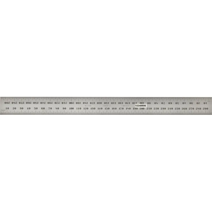 Starrett Präzisionsstahlmassstab 300 mm, federhart mit Milimeterskalierung, Nr. 35 Grad, mattverchromt C635-300