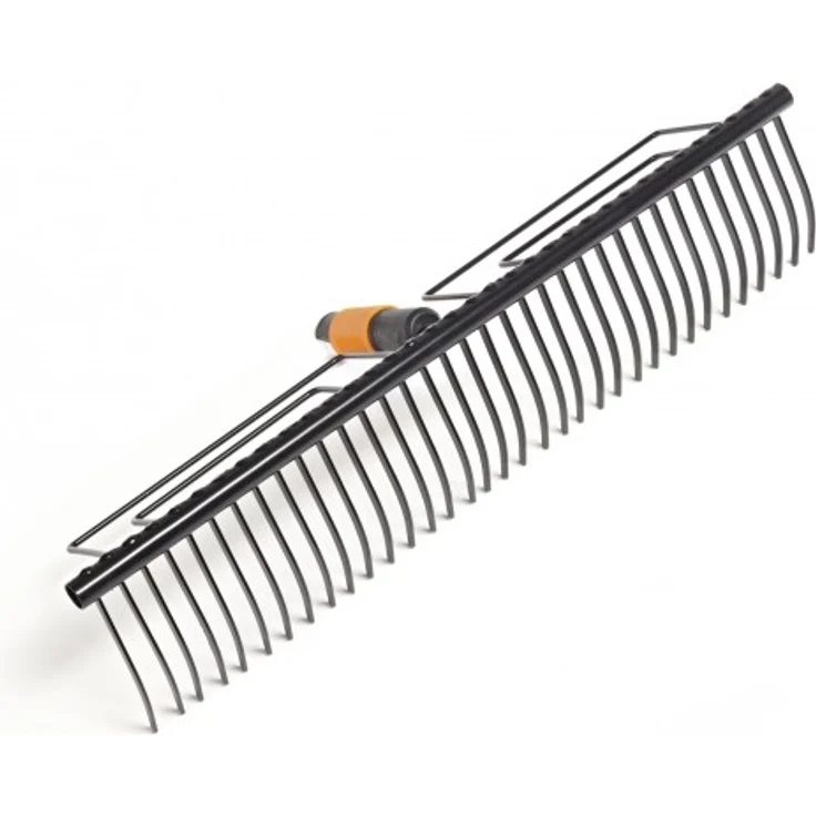 Fiskars Rasenrechen mit 35 Zinken, Werkzeugkopf, Breite: 57 cm, Gehärtete Stahlzinken, Schwarz, QuikFit, 1000656 – Bild 1