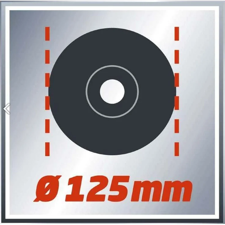 Einhell Winkelschleifer TC-AG 125 (850W, 12.000 1-min Drehzahl, 125mm Scheiben-D, Scheibenschutz, Spindelarretierung, flacher Aluminium-Getriebekopf) – Bild 7