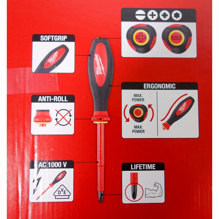 Milwaukee 4932464066 Schraubendreher-Set, rot