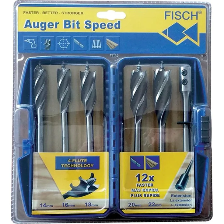 Fisch Schlangenbo.Bit-Satz150mm14-16-18-20-22+Verl.Fisch (Lieferumfang: 1 Stück)