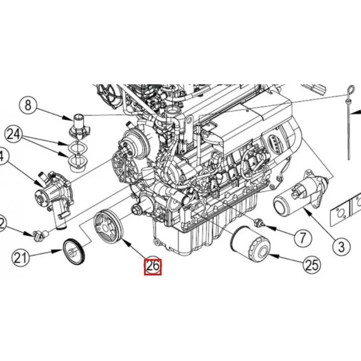 Nilfisk Original 56510973 Pulley Crankshaft Riemenscheibe