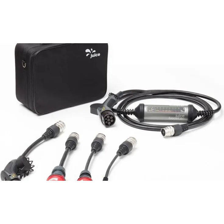 JUICE BOOSTER 2 EV Set EU, mit 4 Adaptern, mobile Ladestation, Wallbox 22 kW, 11