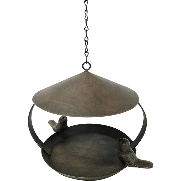 Dehner Natura Wildvogel-Futterspender Sahara, 19 cm, Höhe 16 cm, Metall, schwarz