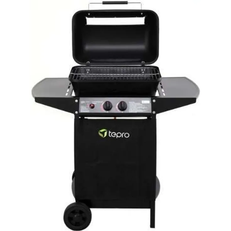 Tepro Lavasteingasgrill Irvine - Grillwagen mit Rollen, Schwarz