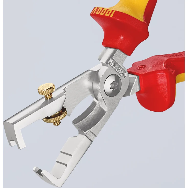 KNIPEX 13 66 180 StriX Abisolierzange mit Kabelschere verchromt isoliert mit Mehrkomponenten-Hüllen, VDE-geprüft 180 mm – Bild 7