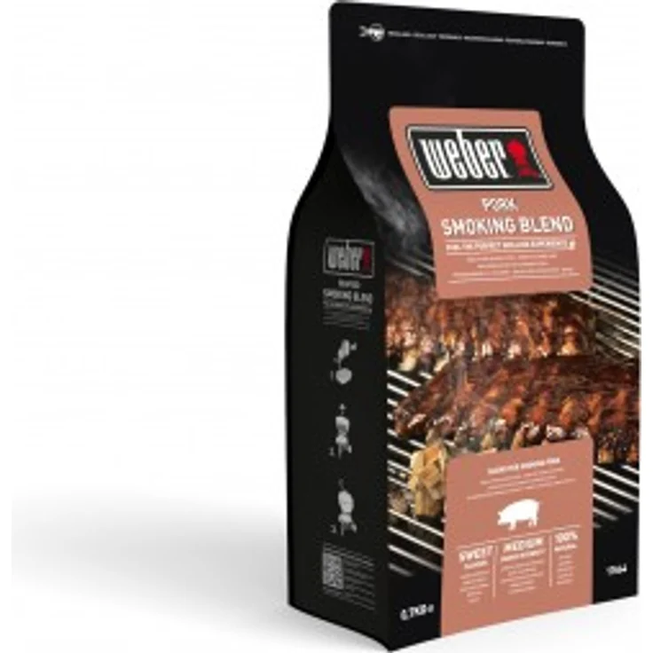 Weber 17664 R„ucherchips fr Schweinefleisch, 700g, R„uchern, Aroma, Grillen – Bild 1