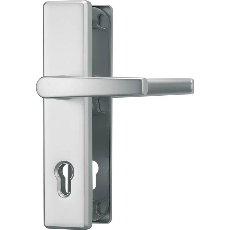 ABUS Tür-Schutzbeschlag HLS214 F1, mit beidseitigem Drücker, aluminium 21035