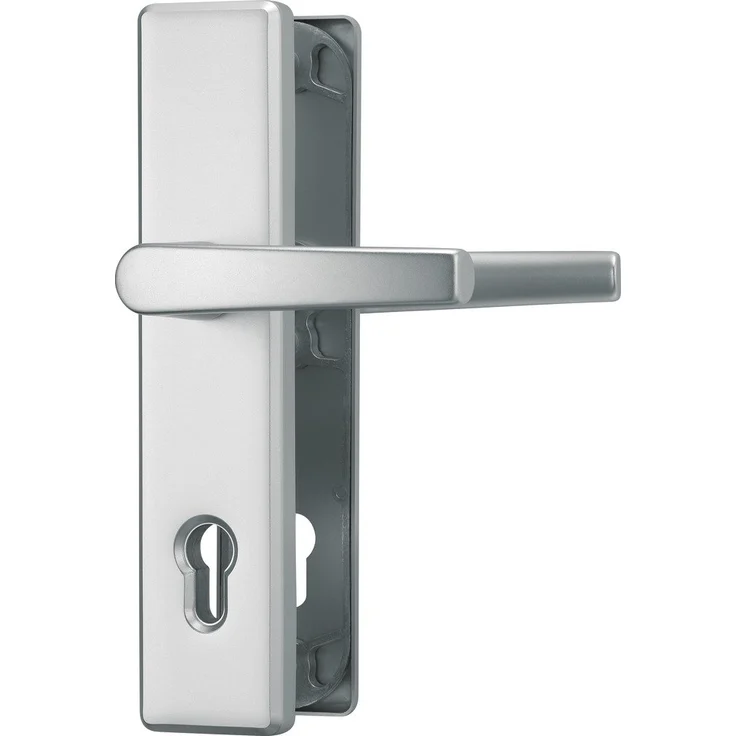 ABUS Tür-Schutzbeschlag HLS214 F1, mit beidseitigem Drücker, aluminium 21035