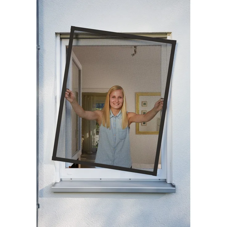 Schellenberg Insektenschutz Fenster PLUS 100 x 120 cm, anthrazit