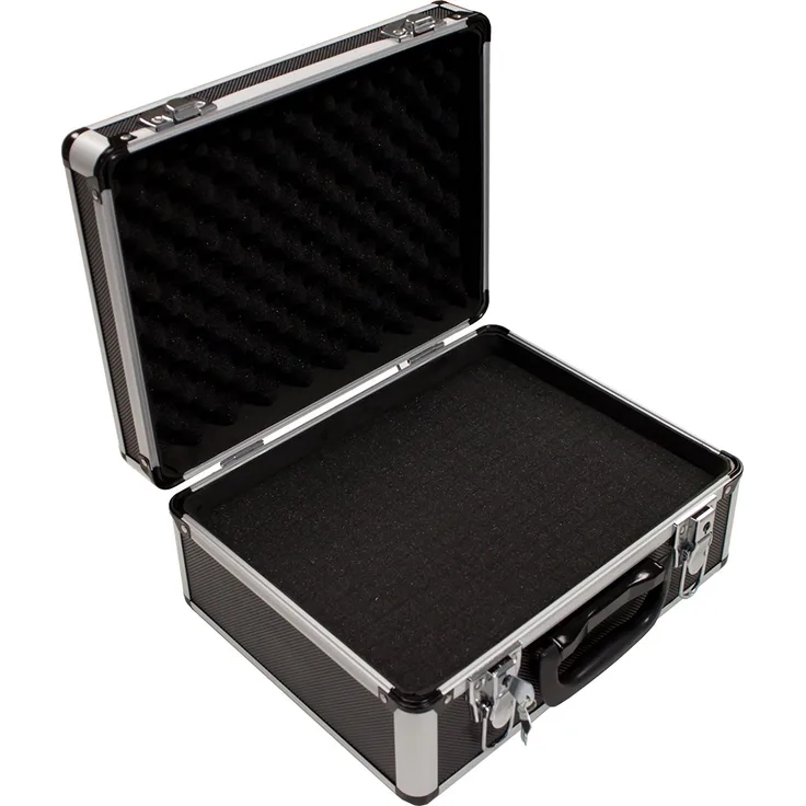 PeakTech 7300 – Universal Koffer für Messgeräte, Robuster Tragekoffer, Werkzeug Aufbewahrung, Würfelschaum Platten, Schaumstoff Polsterung, abschließbar, Staubschutz, M - 320 x 250 x 150 mm