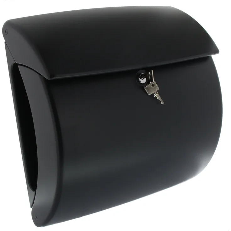 BURG-WÄCHTER, Briefkasten in Matt-Optik, A4 Einwurf-Format, Innenbeleuchtung, Kunststoff, Pearl 886, Anthrazitgrau RAL 7016